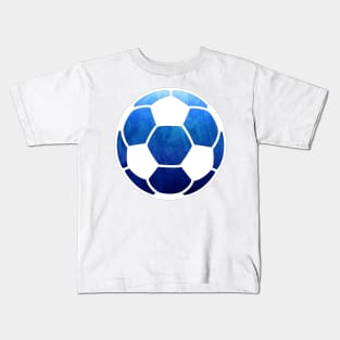 Soccer Ball Dark Blue Kids T-Shirt